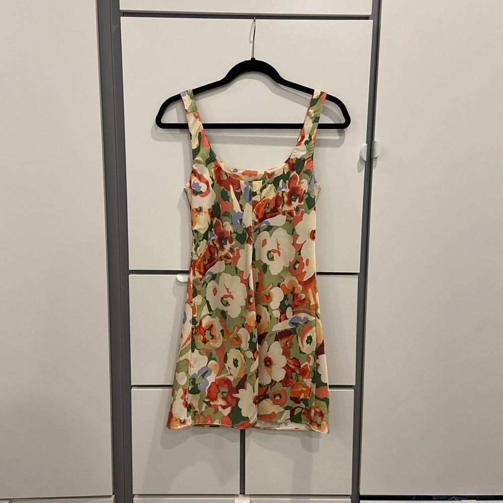 Abercrombie & Fitch - Satin Slip Mini Dress - Floral - Size XS